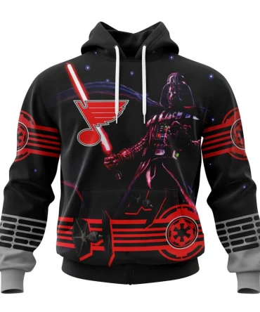 NHL St. Louis Blues, Specialized Starwar Darth Vader Version Jersey Graphic Hoodie