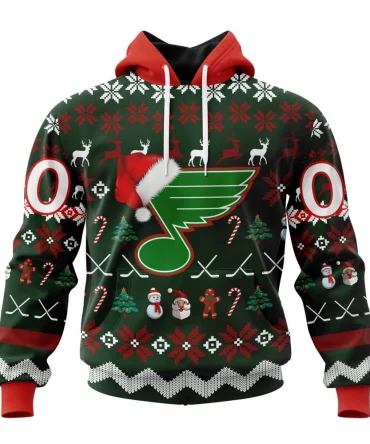 NHL St. Louis Blues, Specialized Unisex Christmas Is Coming Graphic Hoodie