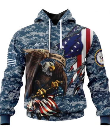 NHL Tampa Bay Lightning Honor Us Navy Veterans Graphic Hoodie