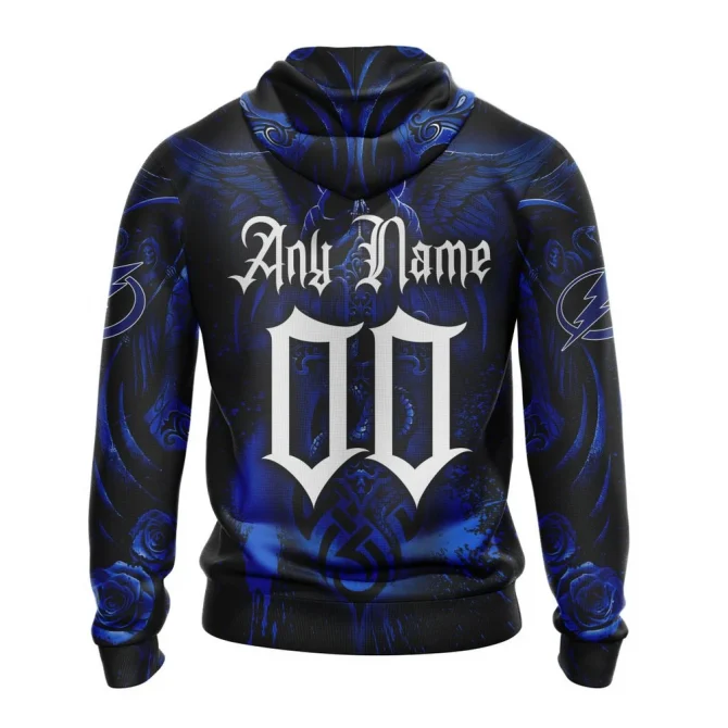 NHL Tampa Bay Lightning Special Design With Skull Art Graphic Hoodie - Image 2