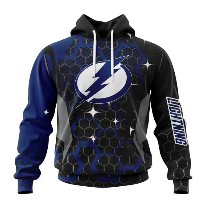 NHL Tampa Bay Lightning, Specialized Design With Motocross Syle Graphic Hoodie