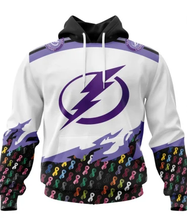NHL Tampa Bay Lightning, Specialized Kits In October We Stand Together We Can Beat Cancer Graphic Hoodie