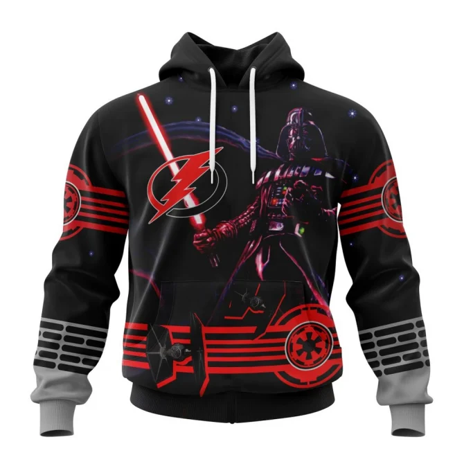 NHL Tampa Bay Lightning, Specialized Starwar Darth Vader Version Jersey Graphic Hoodie