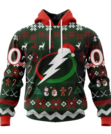 NHL Tampa Bay Lightning, Specialized Unisex Christmas Is Coming Graphic Hoodie