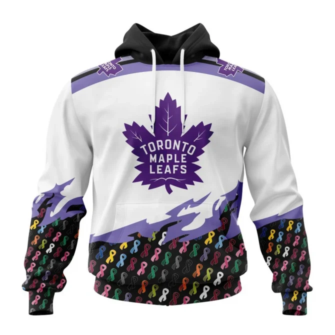 NHL Toronto Maple Leafs, Specialized Kits In October We Stand Together We Can Beat Cancer Graphic Hoodie