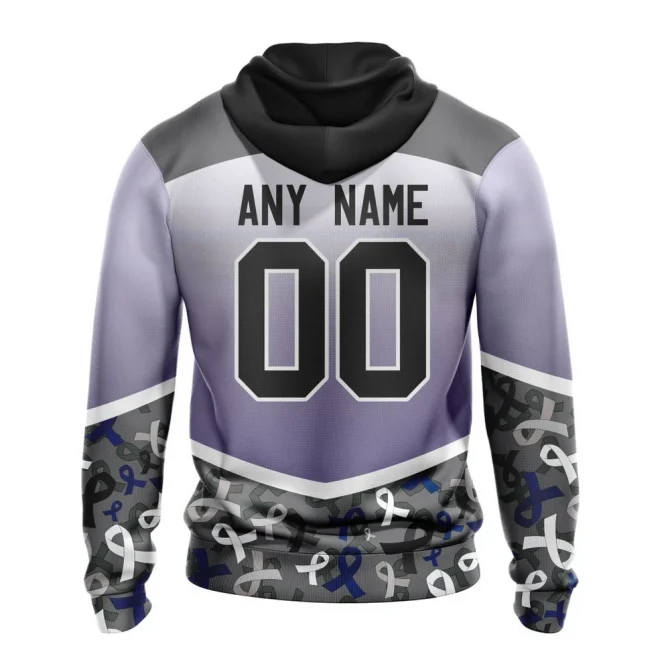 NHL Vancouver Canucks, Specialized Sport Fights Again All Cancer Graphic Hoodie - Image 2