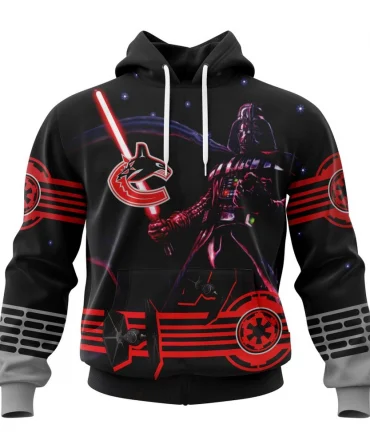 NHL Vancouver Canucks, Specialized Starwar Darth Vader Version Jersey Graphic Hoodie