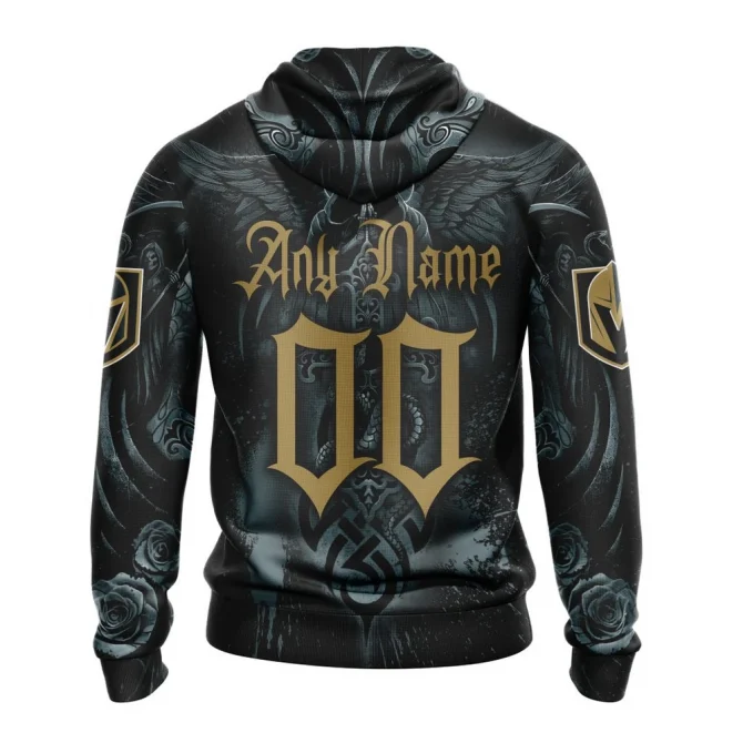 NHL Vegas Golden Knights Special Design With Skull Art Graphic Hoodie - Image 2