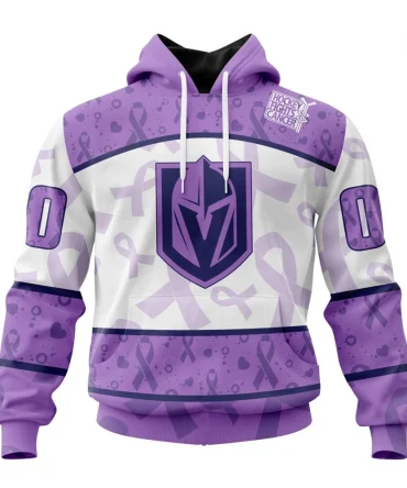 NHL Vegas Golden Knights Special Lavender Fight Cancer Graphic Hoodie