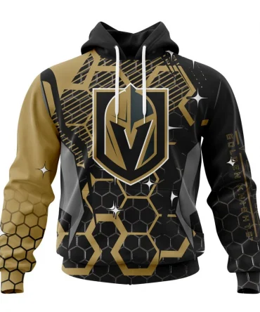 NHL Vegas Golden Knights, Specialized Design With Motocross Syle Graphic Hoodie