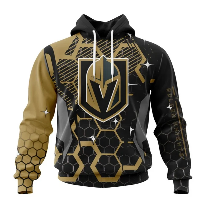 NHL Vegas Golden Knights, Specialized Design With Motocross Syle Graphic Hoodie