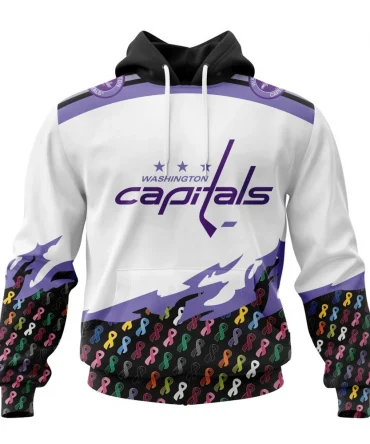 NHL Washington Capitals, Specialized Kits In October We Stand Together We Can Beat Cancer Graphic Hoodie