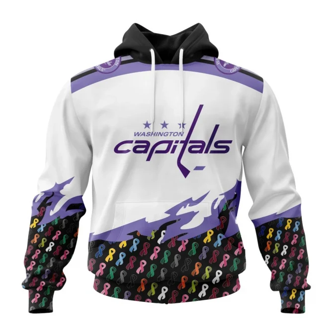 NHL Washington Capitals, Specialized Kits In October We Stand Together We Can Beat Cancer Graphic Hoodie
