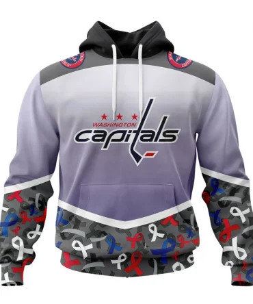 NHL Washington Capitals, Specialized Sport Fights Again All Cancer Graphic Hoodie