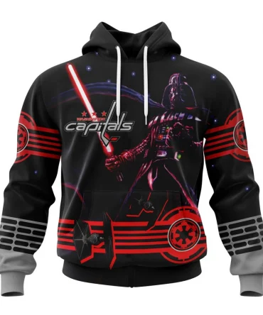 NHL Washington Capitals, Specialized Starwar Darth Vader Version Jersey Graphic Hoodie