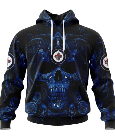 NHL Winnipeg Jets Special Design With Skull Art Graphic Hoodie