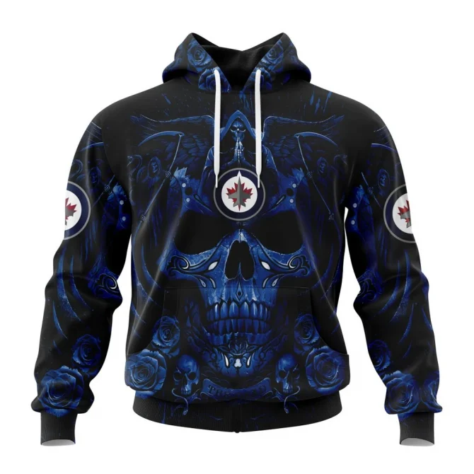 NHL Winnipeg Jets Special Design With Skull Art Graphic Hoodie