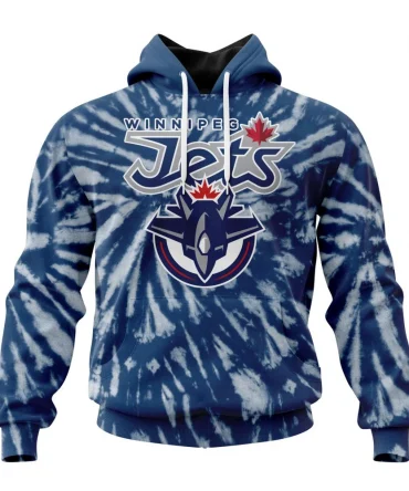NHL Winnipeg Jets Special Retro Vintage Tie Dye Graphic Hoodie