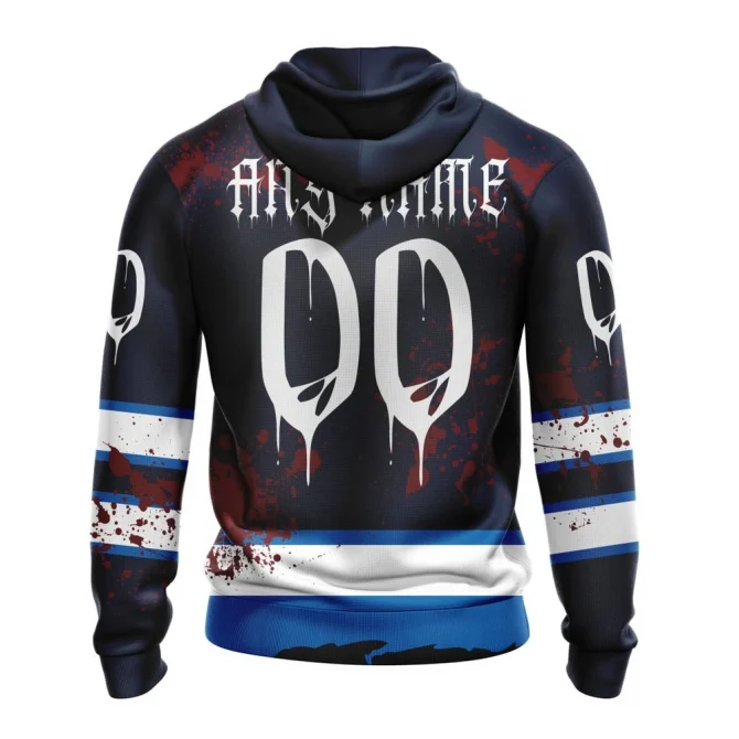 NHL Winnipeg Jets, Specialized Design Jersey With Your Ribs For Halloween Graphic Hoodie - Image 2