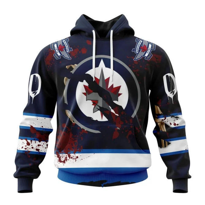 NHL Winnipeg Jets, Specialized Design Jersey With Your Ribs For Halloween Graphic Hoodie