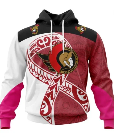 Ottawa Senators Specialized Samoa Fights Cancer Jersey Graphic Hoodie