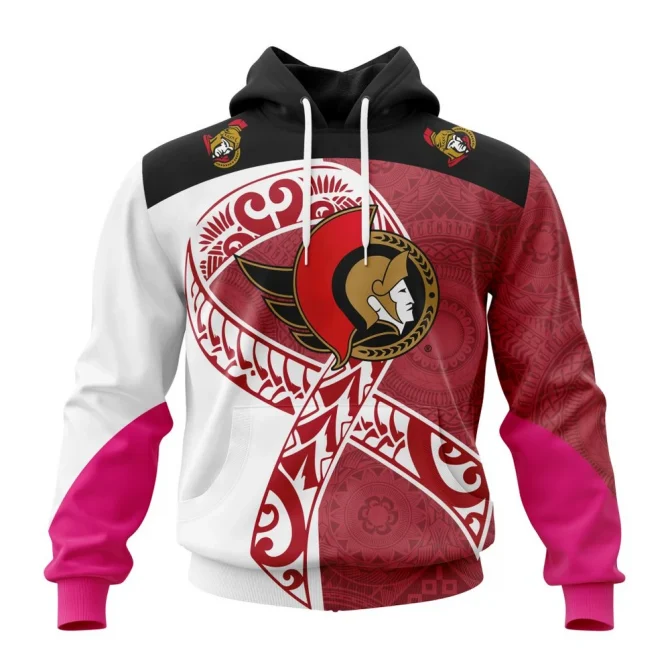 Ottawa Senators Specialized Samoa Fights Cancer Jersey Graphic Hoodie