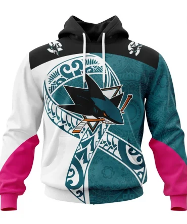 San Jose Sharks, Specialized Samoa Fights Cancer Jersey Graphic Hoodie