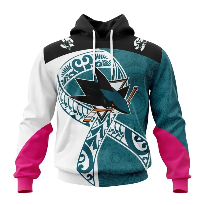 San Jose Sharks, Specialized Samoa Fights Cancer Jersey Graphic Hoodie