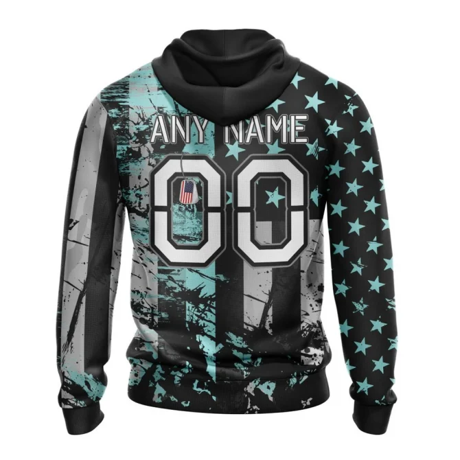Seattle Kraken, Specialized Jersey For America Graphic Hoodie - Image 2