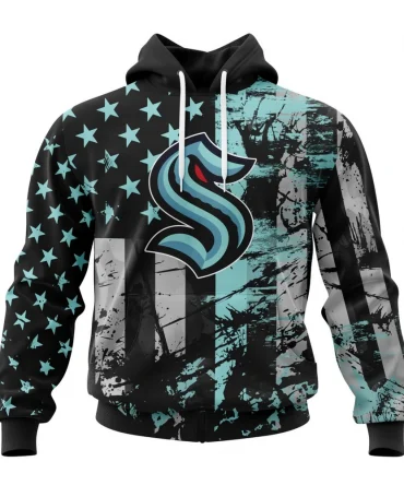 Seattle Kraken, Specialized Jersey For America Graphic Hoodie