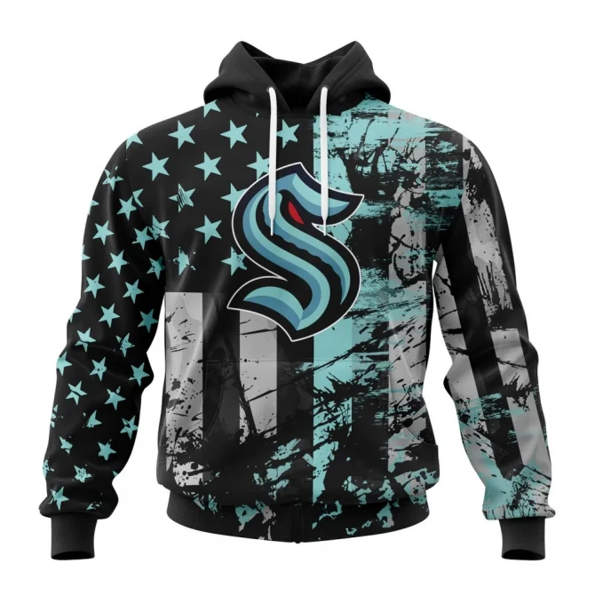 Seattle Kraken, Specialized Jersey For America Graphic Hoodie