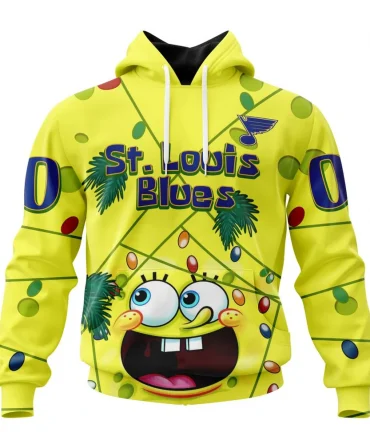 St. Louis Blues, Specialized Jersey With Spongebob Graphic Hoodie