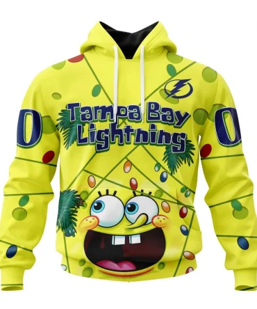 Tampa Bay Lightning, Specialized Jersey With Spongebob Graphic Hoodie