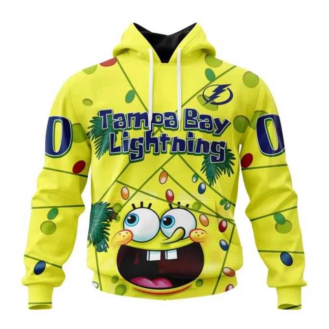 Tampa Bay Lightning, Specialized Jersey With Spongebob Graphic Hoodie