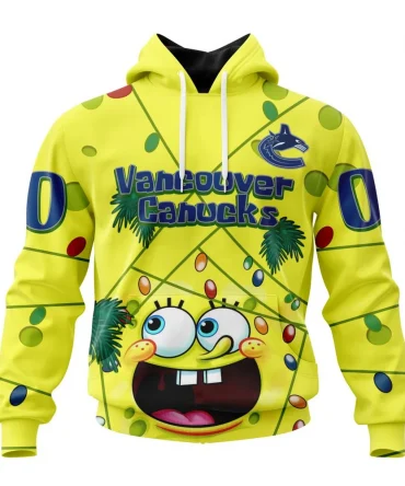 Vancouver Canucks Specialized Jersey With Spongebob Graphic Hoodie