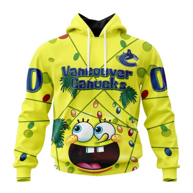 Vancouver Canucks Specialized Jersey With Spongebob Graphic Hoodie