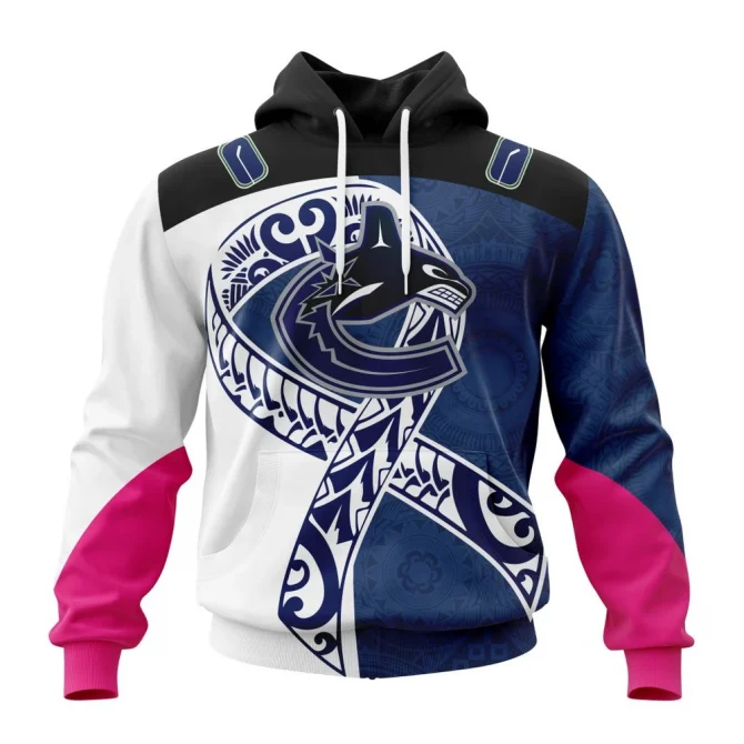Vancouver Canucks Specialized Samoa Fights Cancer Jersey Graphic Hoodie
