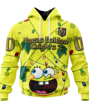 Vegas Golden Knights, Specialized Jersey With Spongebob Graphic Hoodie