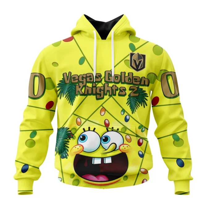 Vegas Golden Knights, Specialized Jersey With Spongebob Graphic Hoodie