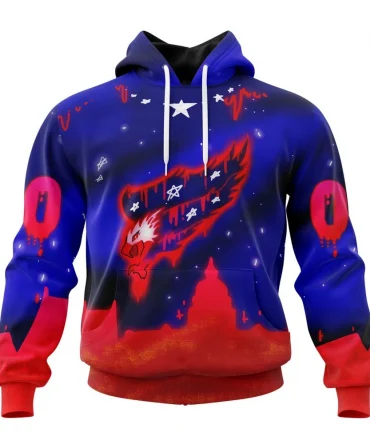 Washington Capitals, Specialized Jersey For Halloween Night Graphic Hoodie