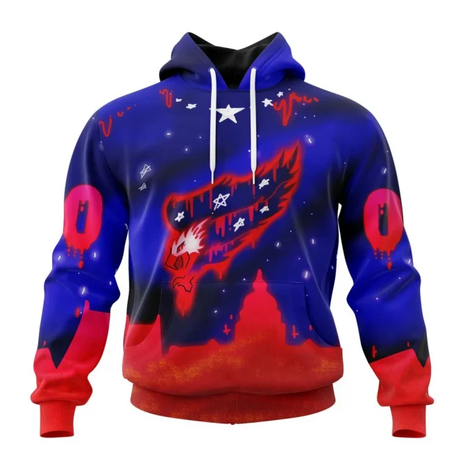 Washington Capitals, Specialized Jersey For Halloween Night Graphic Hoodie