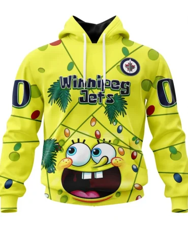 Winnipeg Jets Specialized Jersey With Spongebob Graphic Hoodie