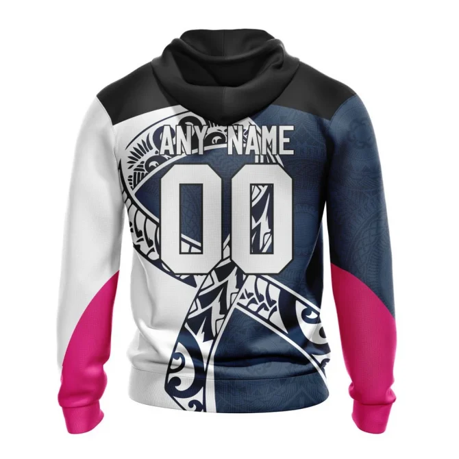 Winnipeg Jets Specialized Samoa Fights Cancer Jersey Graphic Hoodie - Image 2