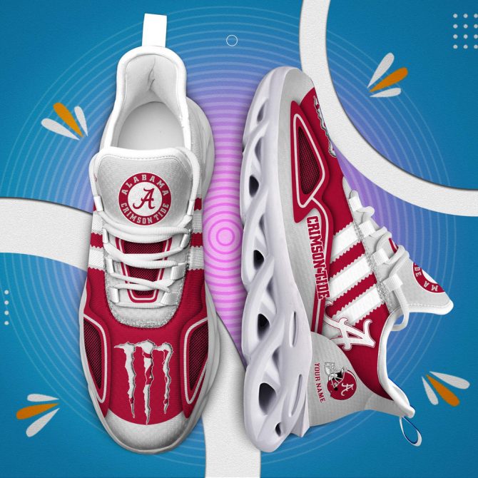 Alabama Crimson Tide Max Soul Shoes Sneakers For Men And Women - Image 6