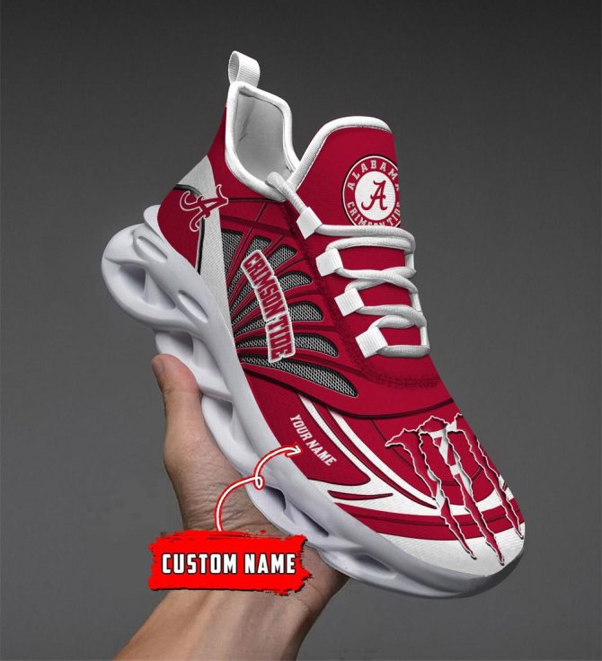 Alabama Crimson Tide Max Soul Shoes Sneakers For Men And Women - Image 2