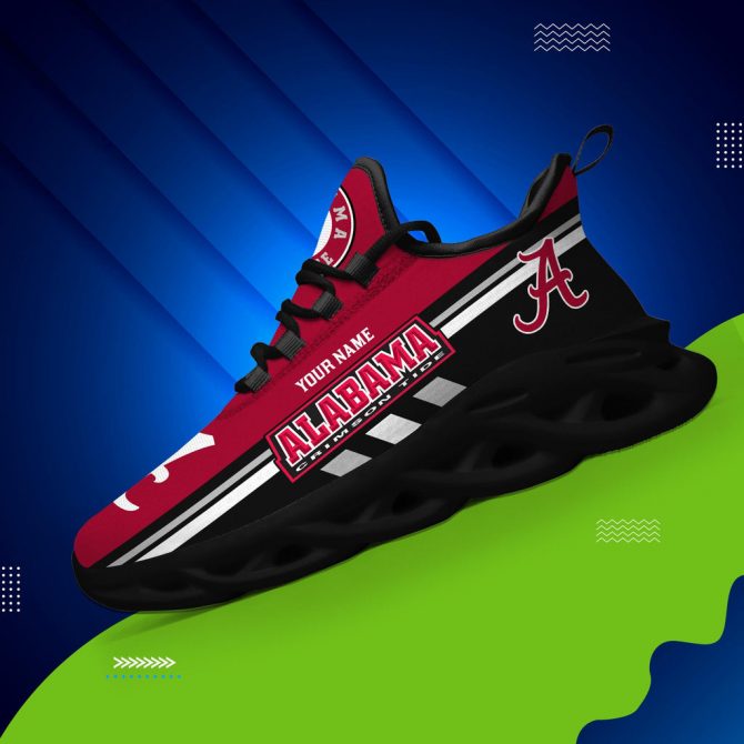 Alabama Crimson Tide Max Soul Shoes Sneakers For Men And Women - Image 3