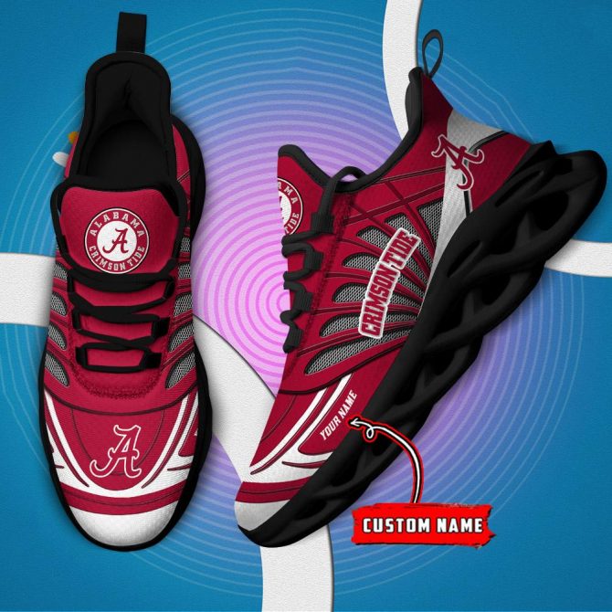 Alabama Crimson Tide Max Soul Shoes Sneakers For Men And Women - Image 5