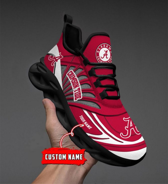 Alabama Crimson Tide Max Soul Shoes Sneakers For Men And Women - Image 4