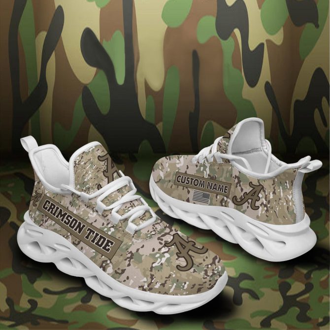 Alabama Crimson Tide Max Soul Shoes Sneakers For Men And Women - Image 2