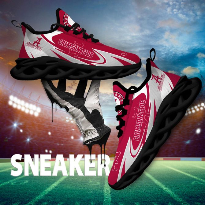 Alabama Crimson Tide Max Soul Shoes Sneakers For Men And Women - Image 3